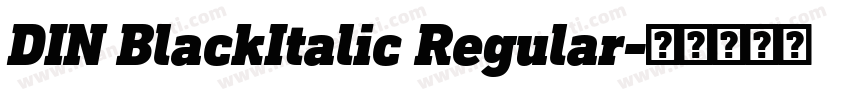 DIN BlackItalic Regular字体转换